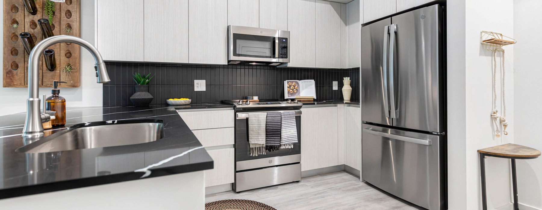 Spacious kitchen with modern amenities